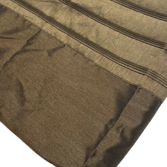 1 Single Brown Curtain Panel 94 Faux Silk Drape - Picture 4 of 6